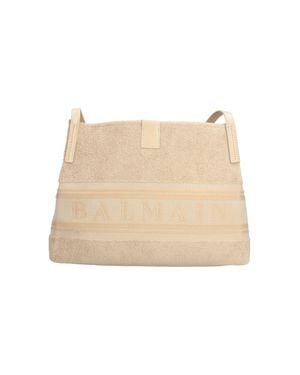 Balmain 100% Cotton Structured Bag - Natural