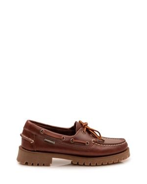 Sebago Ranger Waxy Leather Moccasins For - Brown