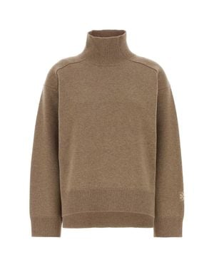 Tory Burch Biscuit Wool Oversize Sweater - Brown