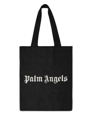 Palm Angels Tote Bag With Logo - Black