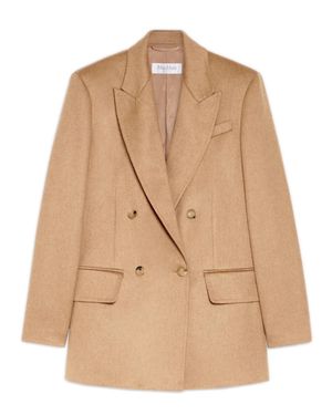 Max Mara Lightweight Baby Camel Drap Blazer For - Natural