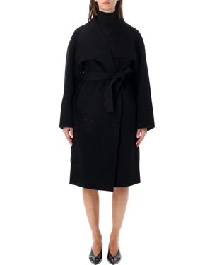 THE GARMENT Belted Wrap Coat - Black