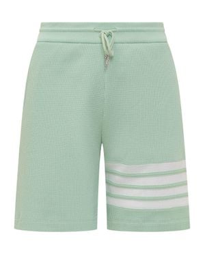Thom Browne Logo Embellished Mini Shorts - Green