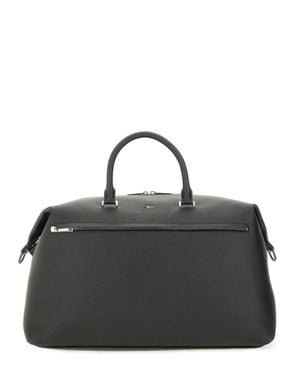 BOSS Logo-Emblem Crossbody Bag - Black