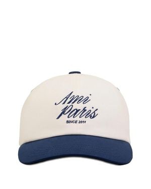 Ami Paris Ami Alexandre Mattiussi Bicolor Cap - White