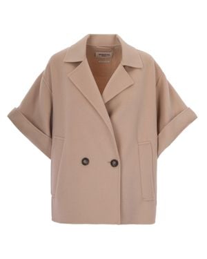 Max Mara Oversized Double-Breasted Wool Coat - Natural