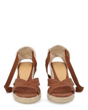 Castañer Organic Cotton Heel Sandals - Brown