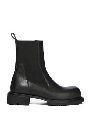Rick Owens Lug Sole Pull-Tab Boot - Black