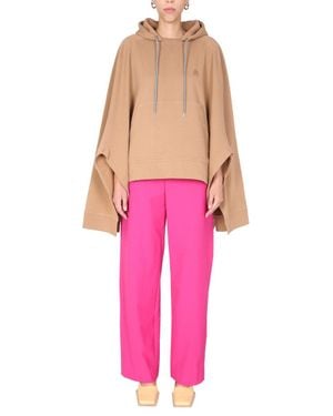 Ambush Poncho Sweatshirt With Embroidered Logo - Pink