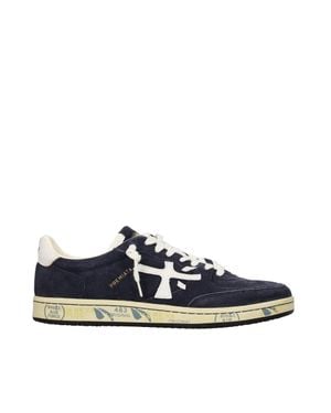 Premiata Low-Top Suede Sneaker - Blue