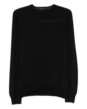 Tagliatore Crew Neck Pullover - Black