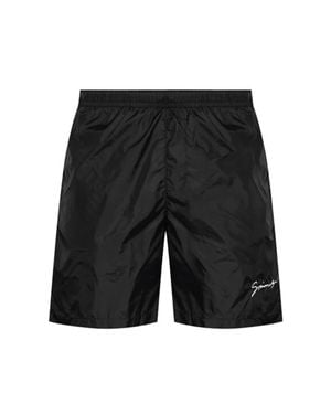 Givenchy Logo Embroidery Swim Shorts - Black