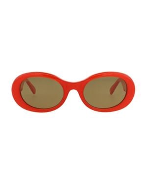 Gucci Recycled Acetate Round Mini Sunglasses - Red