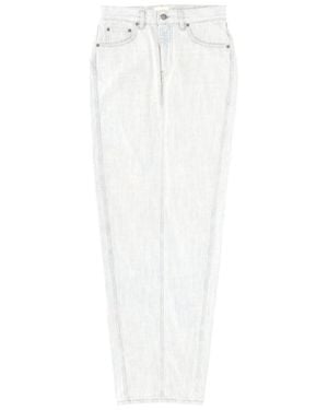 Haikure Long Denim Skirt - White
