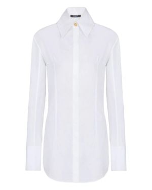 Balmain Cotton Poplin Shirt - White