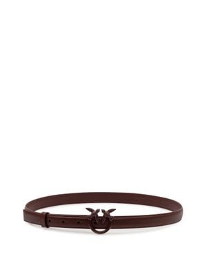Pinko Mini Belt With Front Buckle - White