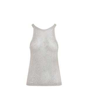 Tom Ford Lurex Knit Top - Gray