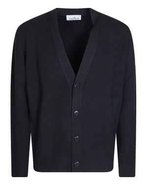 Stone Island Stone-Island-Inspired Cardigan - Blue