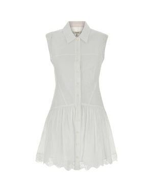 FRAME Ramie Mini Dress - White