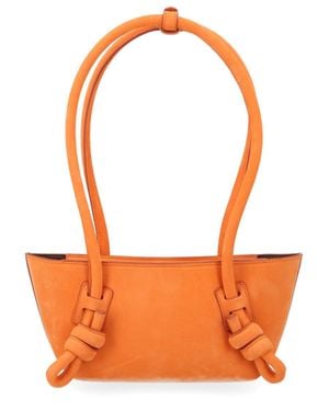 Hereu Mini Fleca Knot-Detail Shoulder Bag - Orange