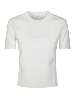 Max Mara Pure Pure Adelio Logo Short Sleeve T-Shirt - White