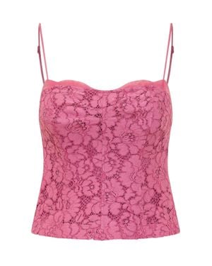 Pinko Lace Bustier Top - Pink