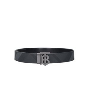 Burberry Monogram Buckle Belt - Black