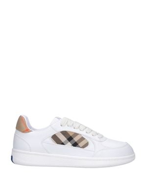 Burberry Low-Top Leather Sneakers - White