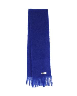 Jil Sander Mohair-Wool Blend Scarf - Blue