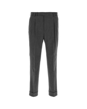 PT Torino Cotton-Wool Blend Pants - Black