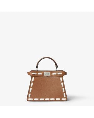 Fendi Peekaboo Iseeu Medium Leather Handbag - Brown
