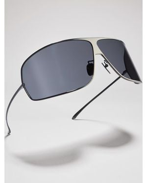 Gucci Mini Metallic Sunglasses With Lenses, Embossed Logo Temples - Blue