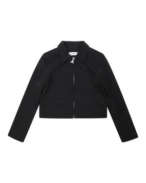 Patrizia Pepe Kids Hooded Short Zip Jacket - Black