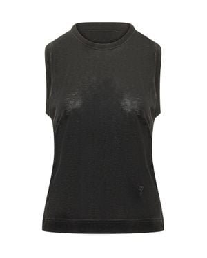 Ami Paris Classic Giro Neck Tank Top - Black