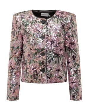 Self-Portrait Mini Jacket With Intricate Embroidery - Multicolor