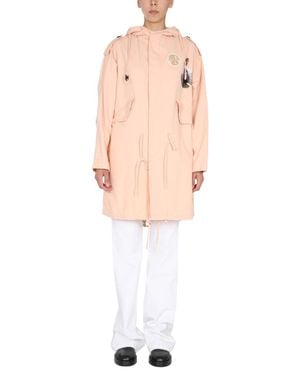 Raf Simons Photograph-Print Hooded Coat - White