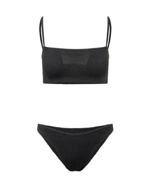 Hunza G Mini Bikini Set With Fascia And Slip - Black