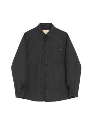 Valentino Wool-Blend Coat - Black