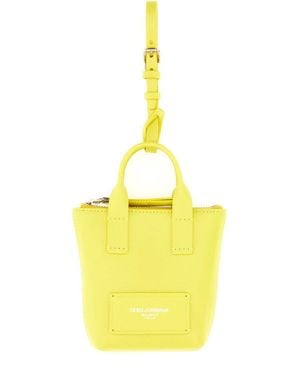 Dolce & Gabbana Leather "Minibag" Charm - Yellow