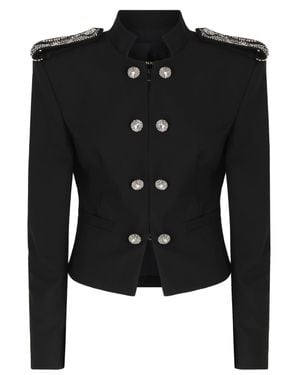 Pinko Tailored Jacket With Stretch Blend - Black