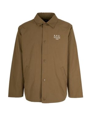 A.P.C. Jacket With Logo Embroidery - Green