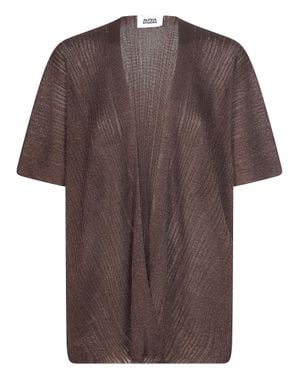 Alpha Studio Long Sleeve Cardigan For - Brown