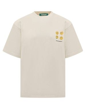 Barrow Smile-Graphic T-Shirt - White