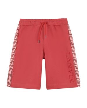 Lanvin Drawstring Waist Shorts For Boys - Red