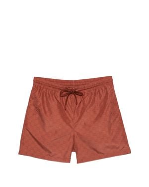 Gucci Allover Gg Print Drawstring Shorts For - Red