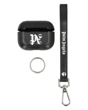 Palm Angels Airpods Case With Shoulder Strap - Black