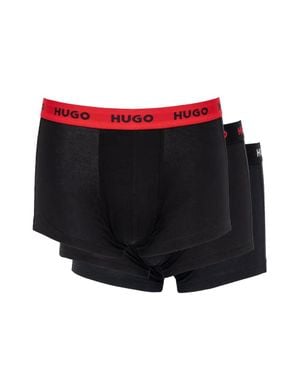 HUGO Boxer Shorts 3-Pack Cotton Underwear - Black