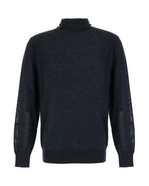 Kangra Wool Turtleneck Sweater For - Blue