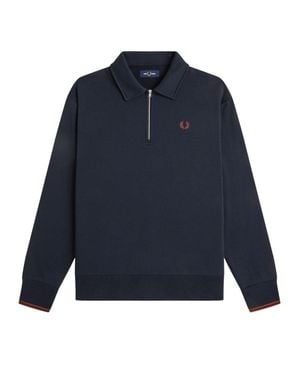Fred Perry 100% Cotton Sweatshirt - Blue