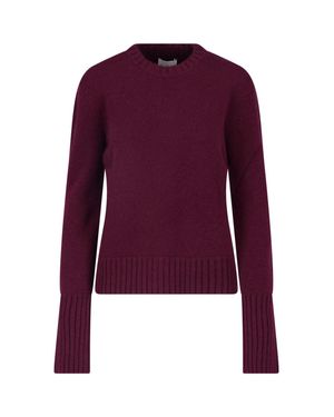 Sa Su Phi Cashmere Sweater With Ribbed Trim - Purple